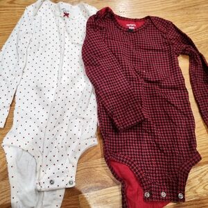 Carter's Red and Black Bodysuit Duo